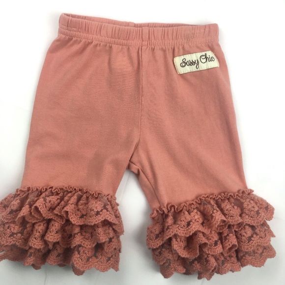 Baby Girl Cotton Pants Leggings Ruffle Bottoms - Picture 1 of 10